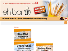 Tablet Screenshot of ehrbar.ch